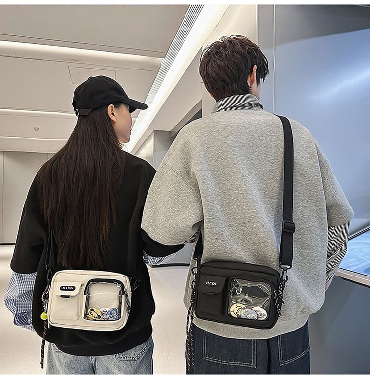 Lettering + Multi-Pocket Set: Bag Badge Crossbody