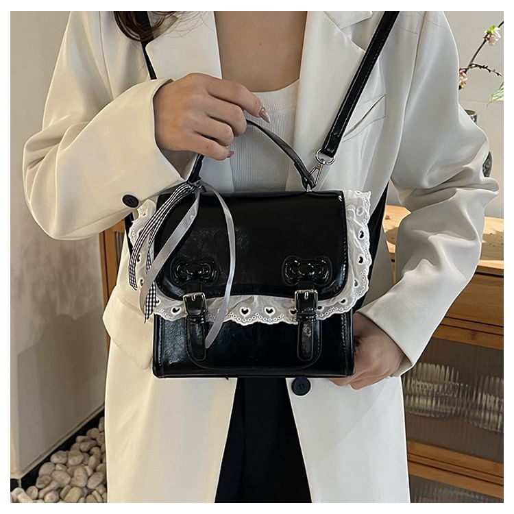 Backpack Flap Bow Lace Trim