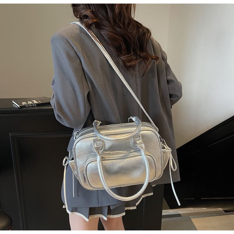 Leather Multi-Pocket Faux Multi-Way Backpack