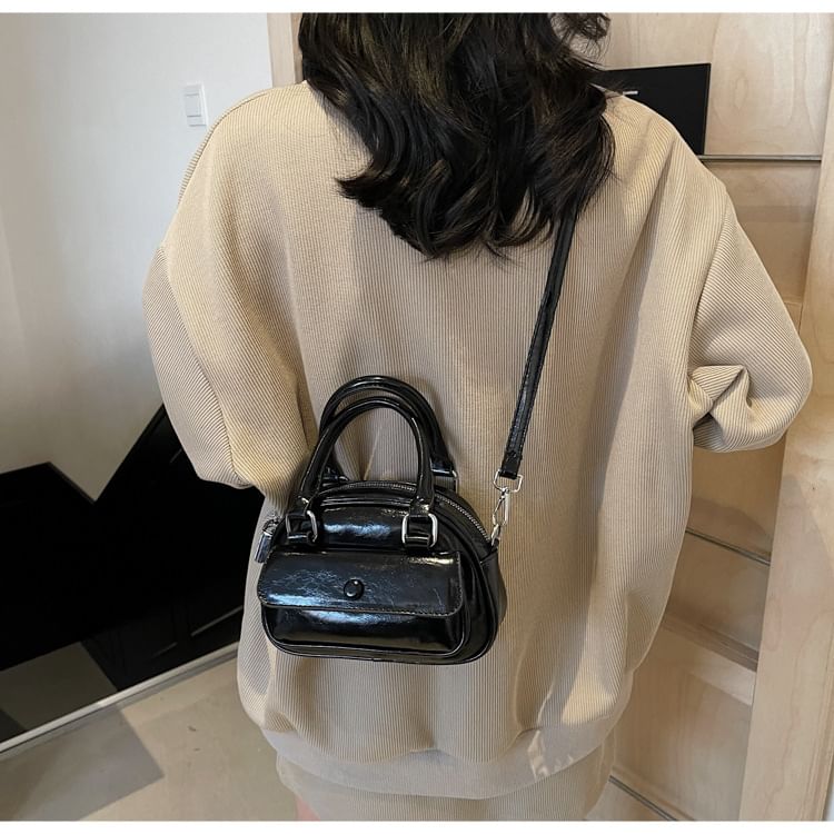 Crossbody Multi-Pocket Leather Faux Bag