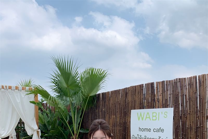 A-Line Tube Plaid Drawstring Waist Skirt Top Plain / Balloon Bow Mini