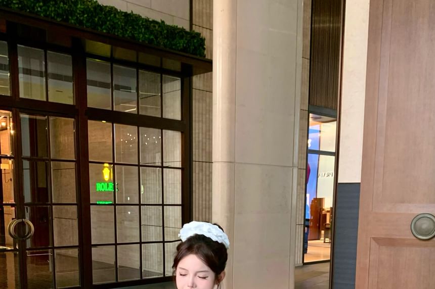 Plain High / Top Waist Shorts Mesh Button Cardigan Satin Panel V-Neck Lace Tiered Pointelle Camisole