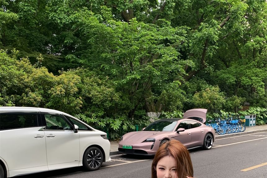 Waist Crop Mini Panel Cold Skirt Sleeveless + Top Lace Shoulder High Set: Pencil