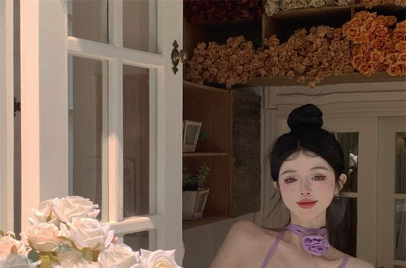 Spaghetti Strap Dress Plain Mini A-Line Ruffle Ruched