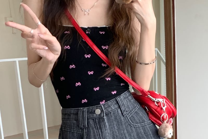 Fringe Waist Shorts High Washed Denim