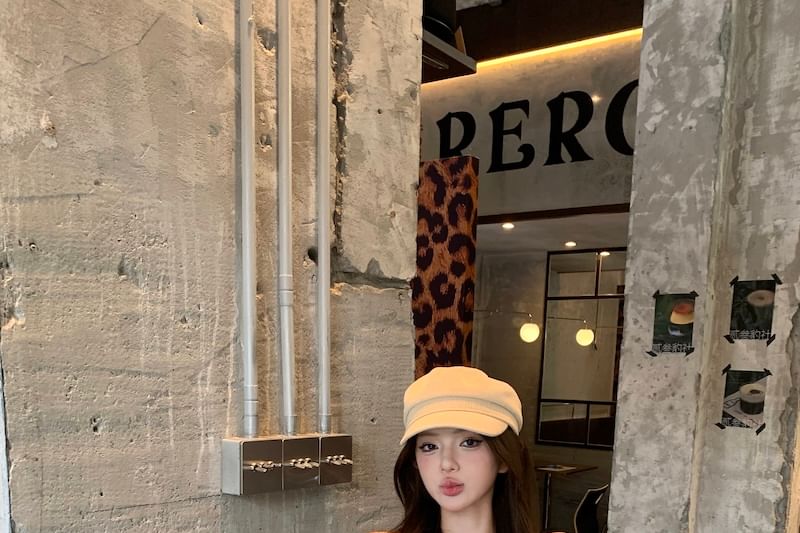 Lace Ruffle Bow Tube Top Plain