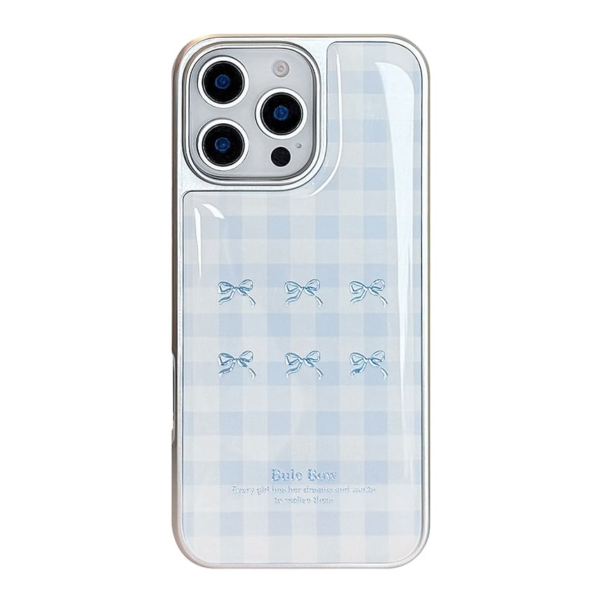 Bow Case Plaid Phone