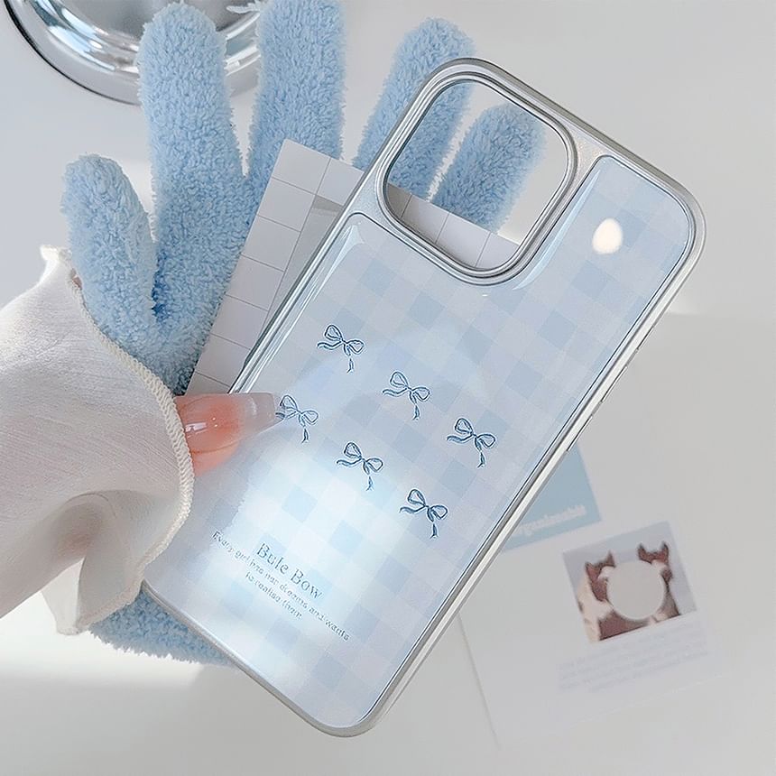 Bow Case Plaid Phone