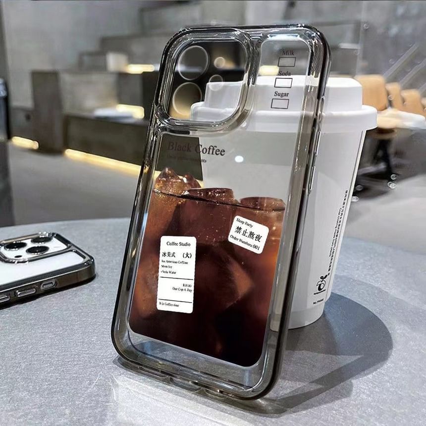 Phone Transparent Case Coffee