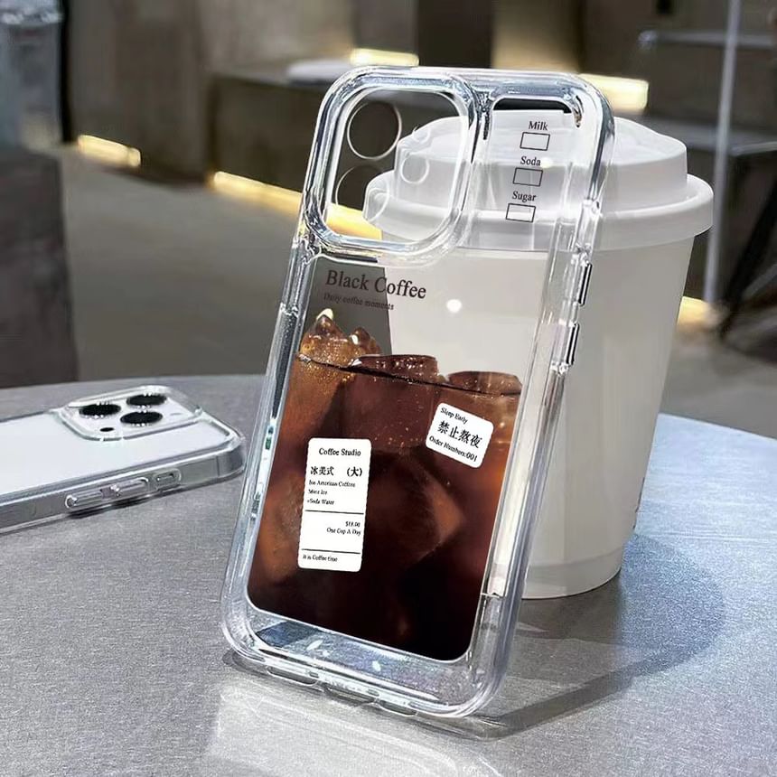 Phone Transparent Case Coffee
