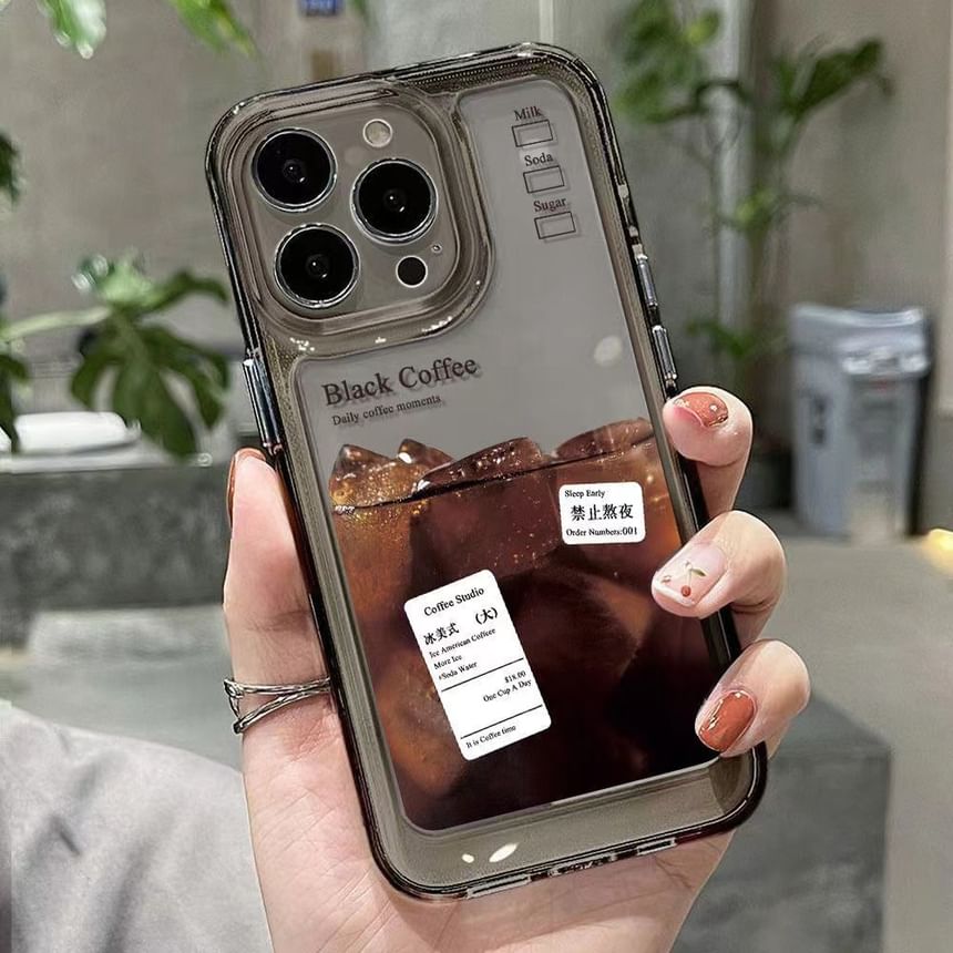 Phone Transparent Case Coffee