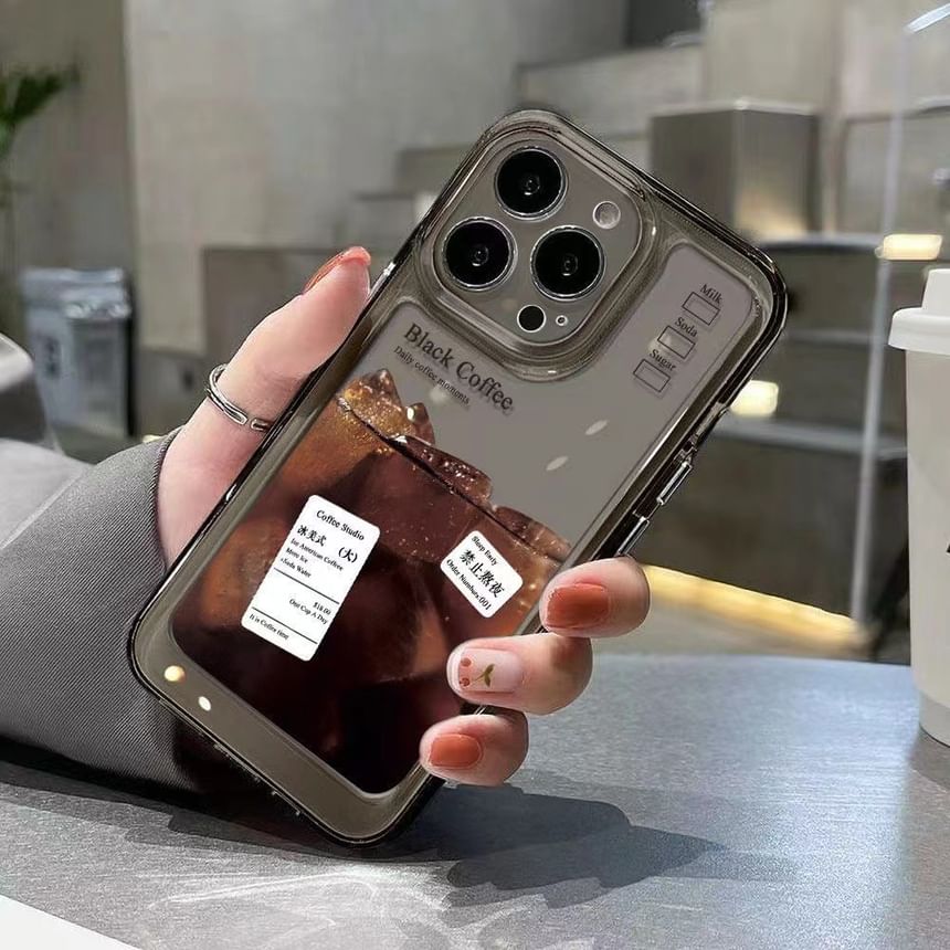 Phone Transparent Case Coffee