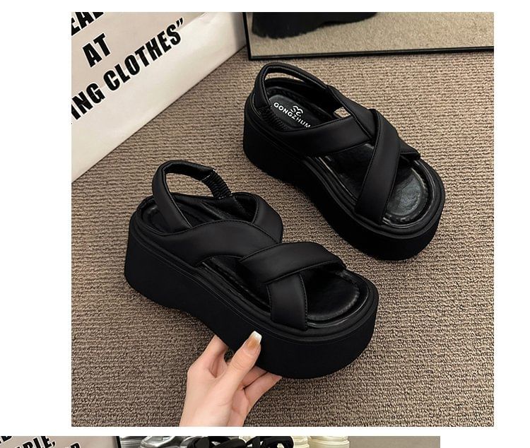 Sandals Slingback Platform Plain