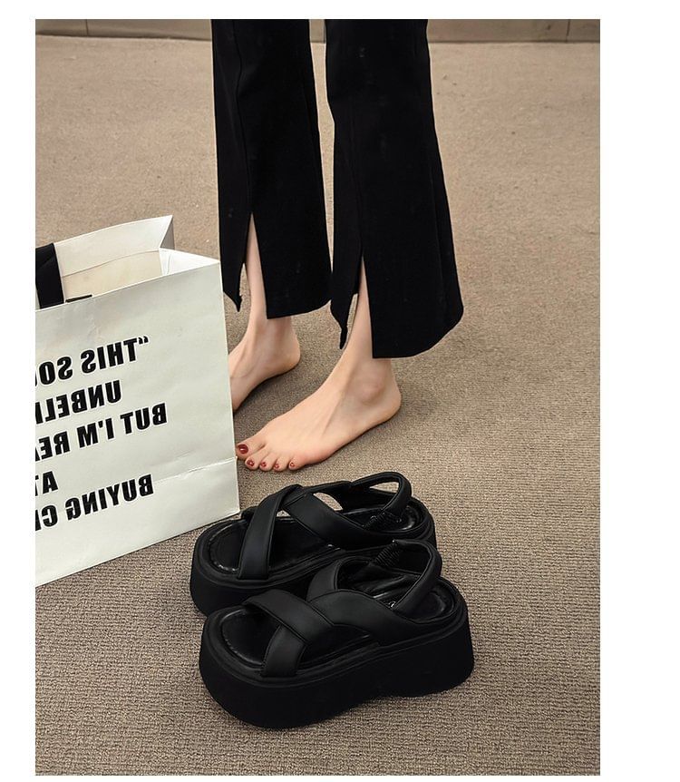 Sandals Slingback Platform Plain