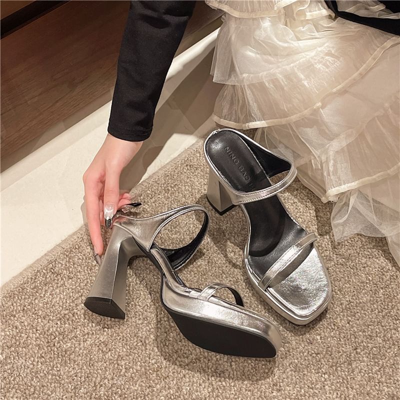 Chunky Sandals Heel Slide