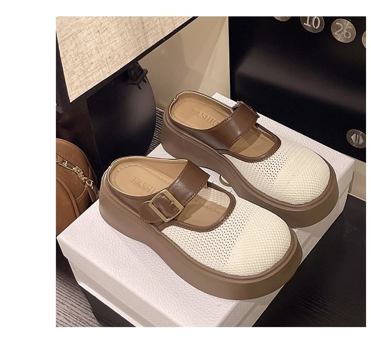 Mary Mules Jane Mesh Platform