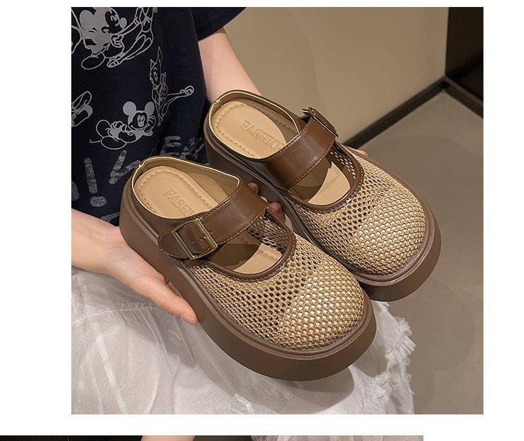 Mary Mules Jane Mesh Platform