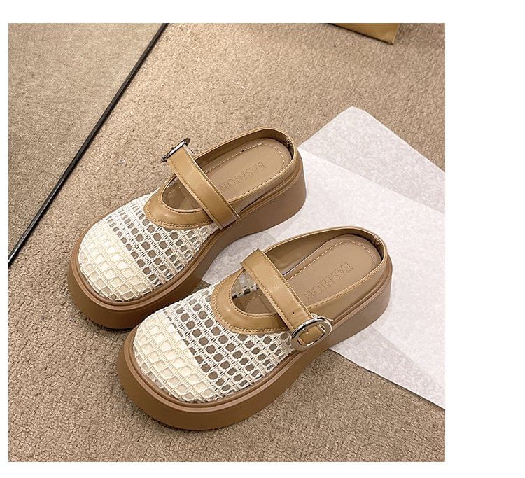 Mary Mules Platform Cutout Jane