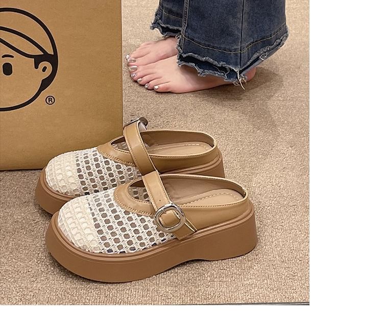 Mary Mules Platform Cutout Jane