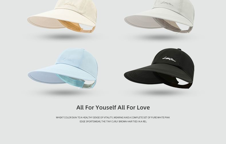 Embroidered Cap Lettering Visor