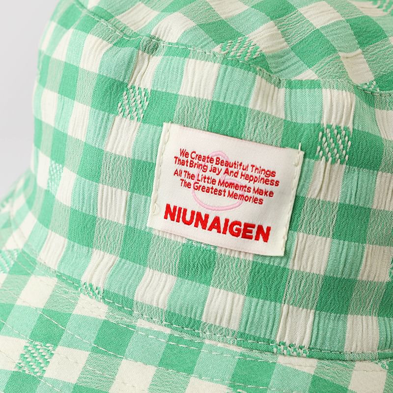 Applique Hat Boonie Plaid