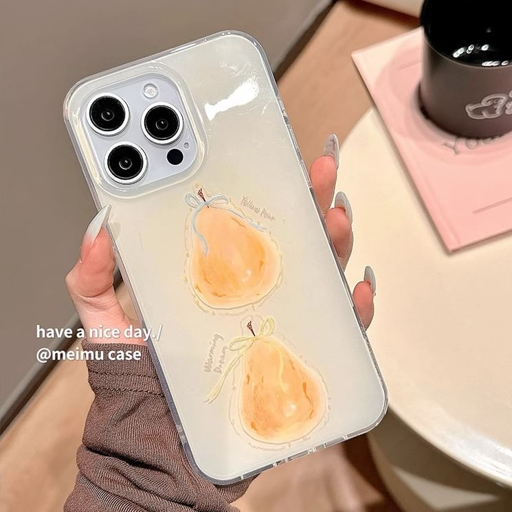 / Strap Case Star Set Phone Bead Print Pear