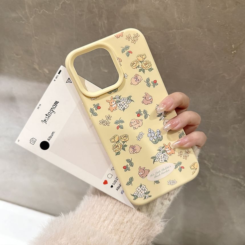 / Phone Case Print Bead Set Strap Rabbit