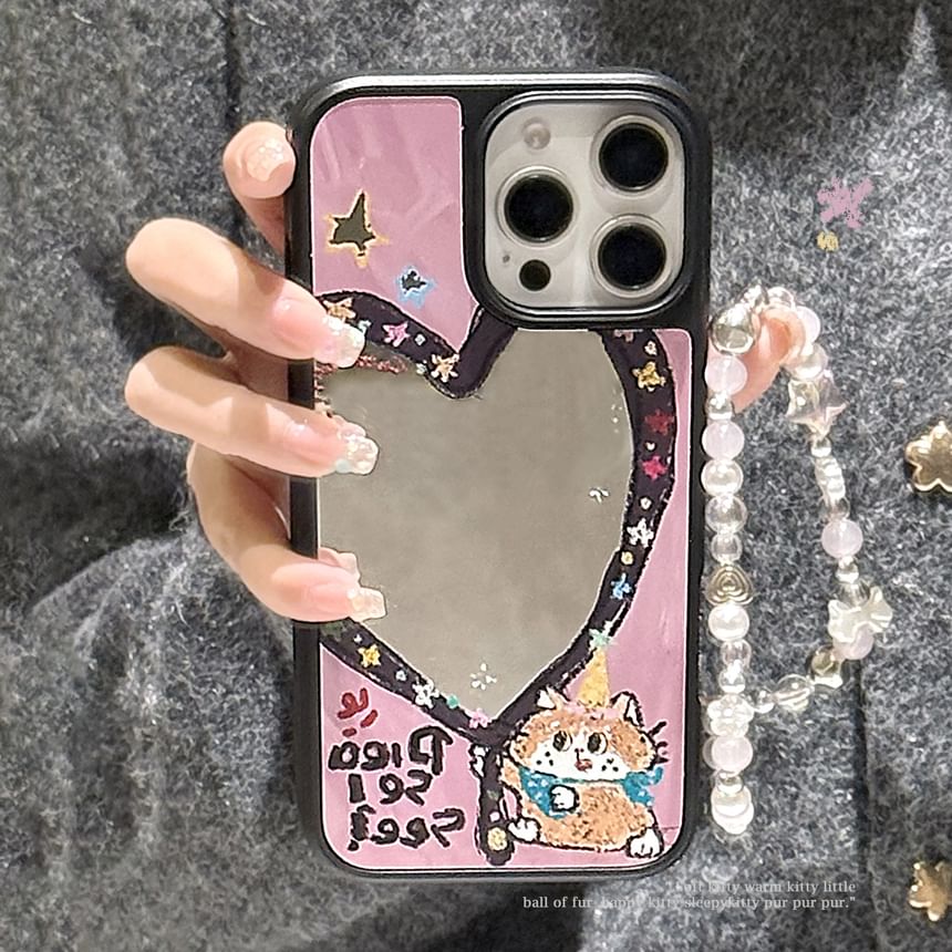 Phone Star / Mirror Heart Bead Case Shape Strap Set