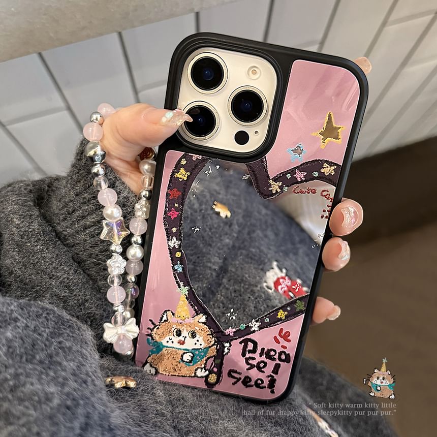 Phone Star / Mirror Heart Bead Case Shape Strap Set