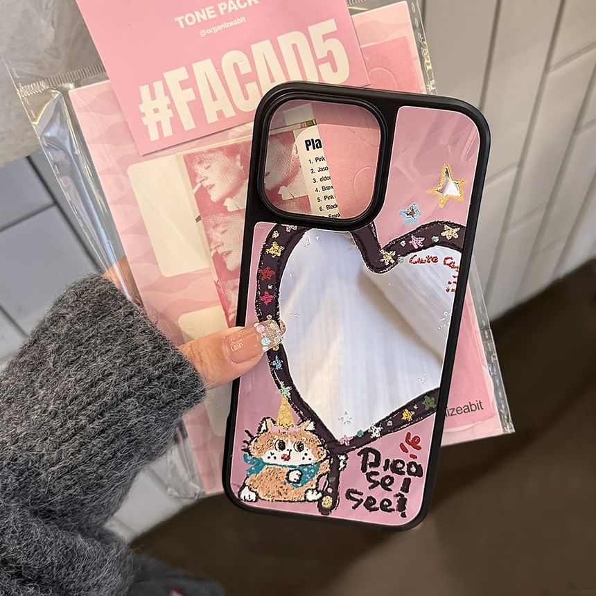 Phone Star / Mirror Heart Bead Case Shape Strap Set