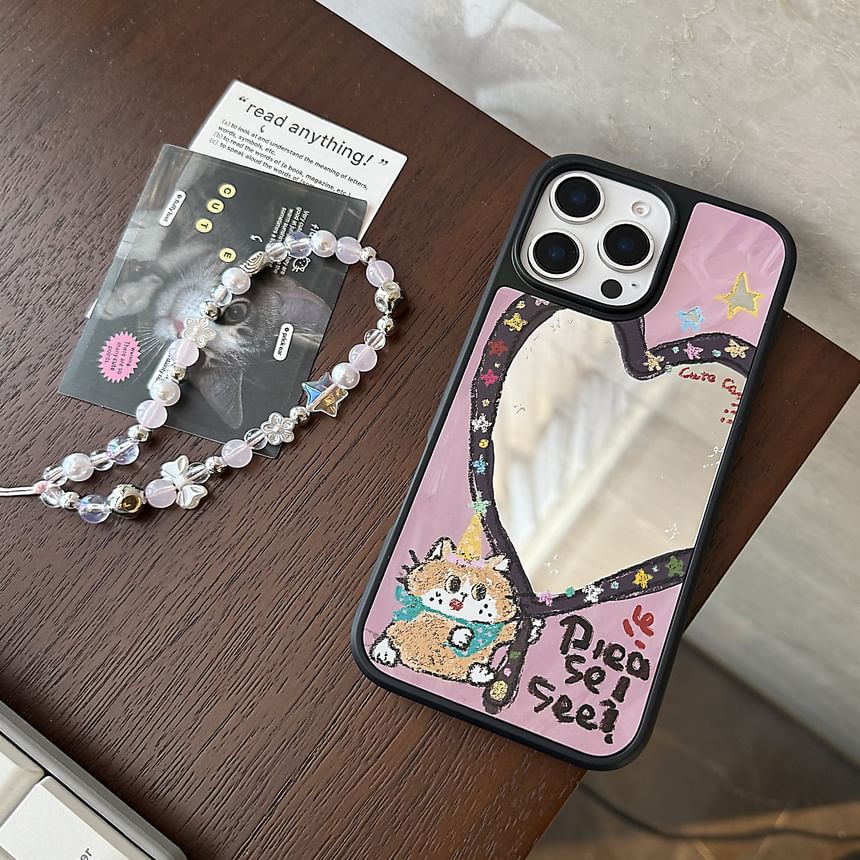 Phone Star / Mirror Heart Bead Case Shape Strap Set