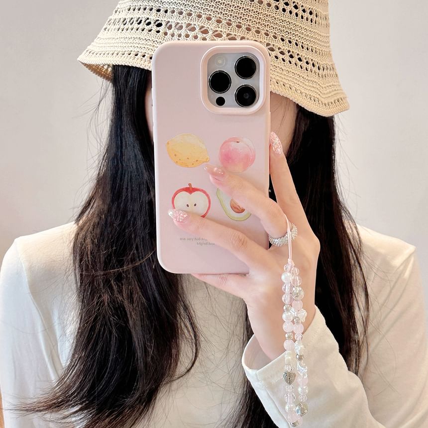 / Strap Bead Set Phone Case Print Fruit