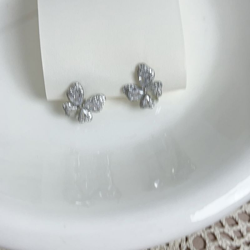 Stud Rhinestone Earring Butterfly