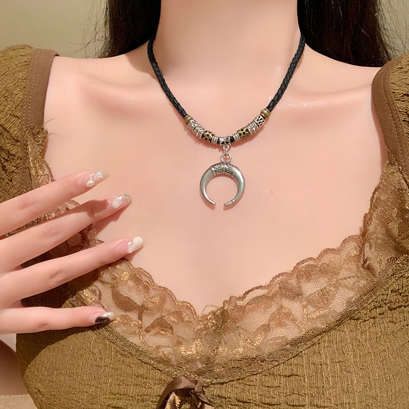 Moon Crescent Pendant Necklace