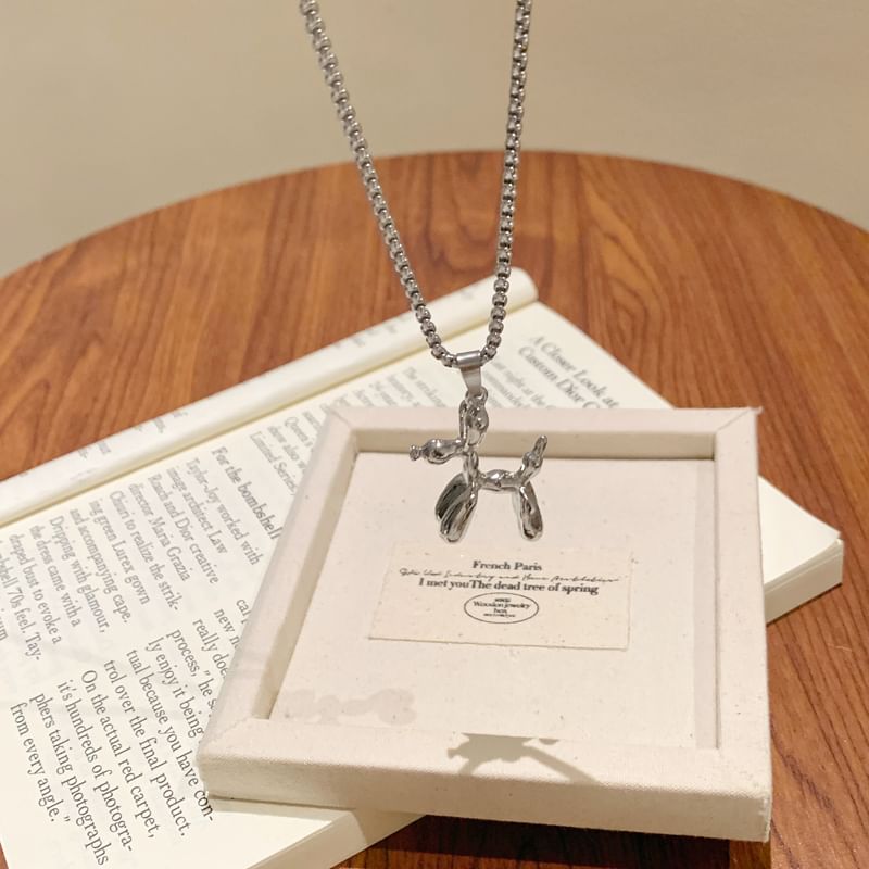 Dog Balloon Pendant Necklace