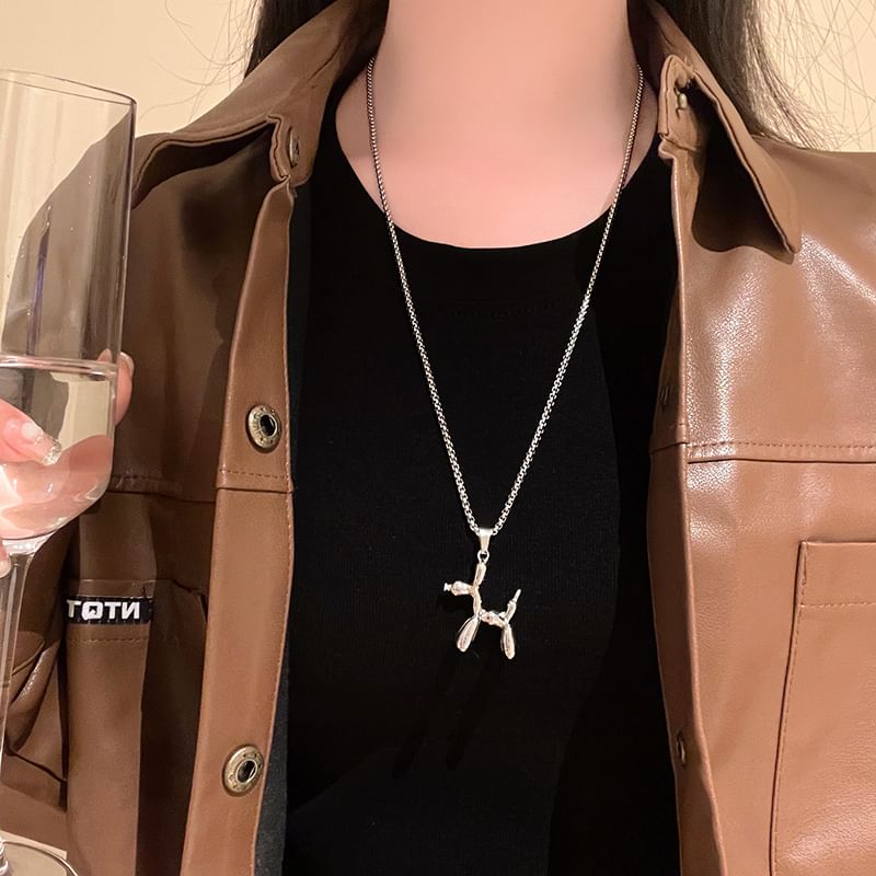 Dog Balloon Pendant Necklace