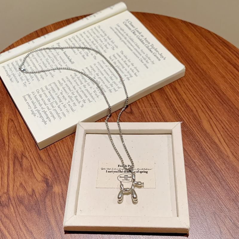 Dog Balloon Pendant Necklace