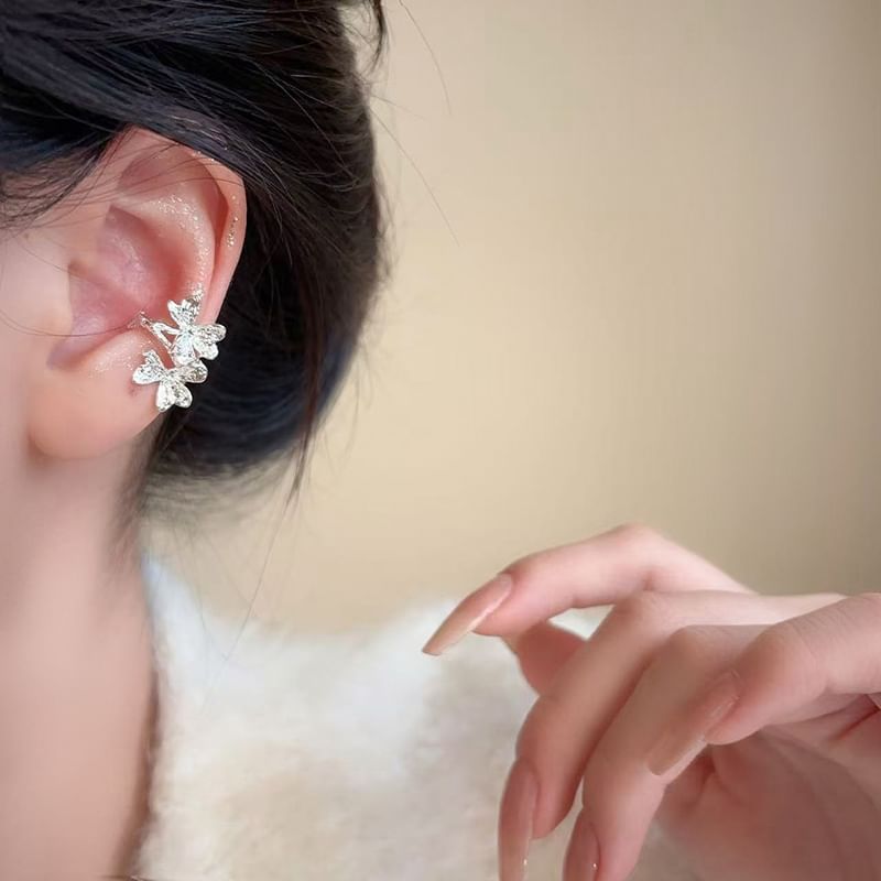 Rhinestone Ear Leaf Cuff