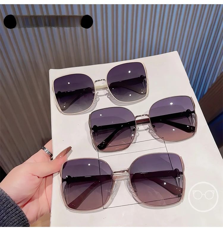 Oversized Square Polished Cloth Set Cleaning Pouch Case Metal Frame / Sunglasses