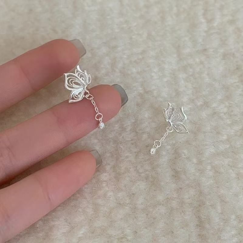 Earring Alloy Drop Butterfly