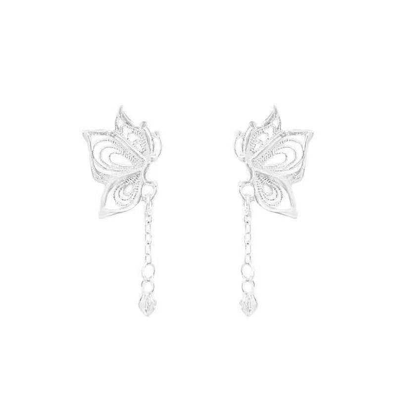Earring Alloy Drop Butterfly