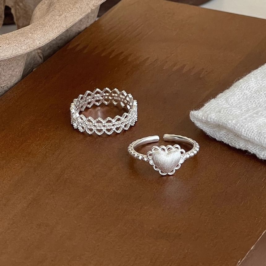 + 2: Cutout of Alloy Heart Ring Open Set