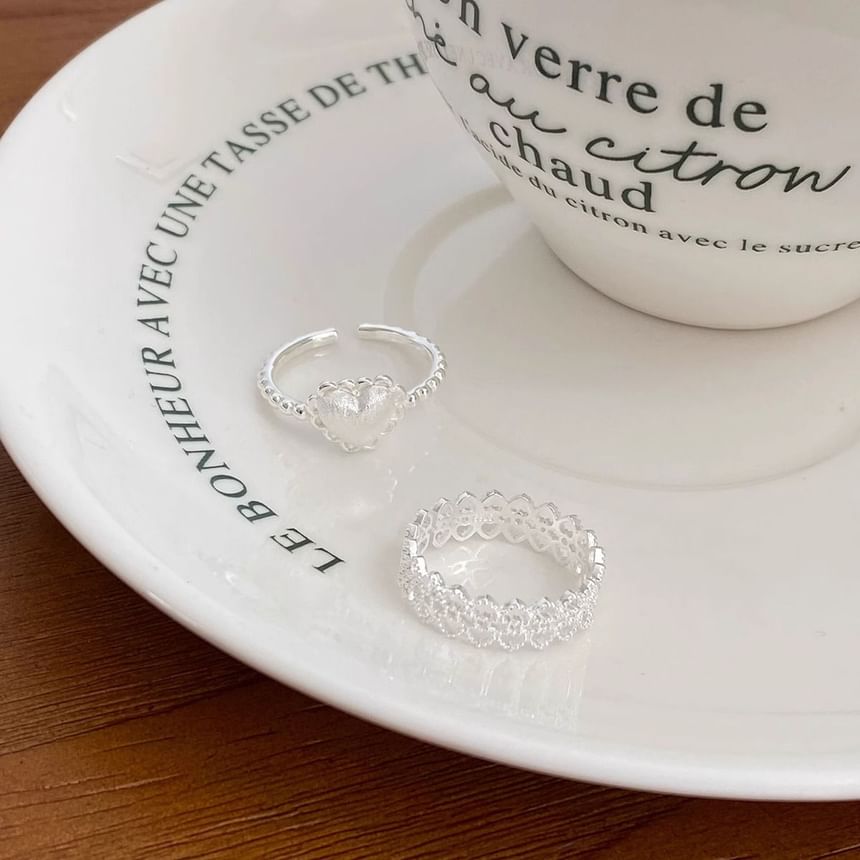 + 2: Cutout of Alloy Heart Ring Open Set