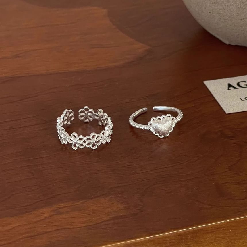 + 2: Cutout of Alloy Heart Ring Open Set