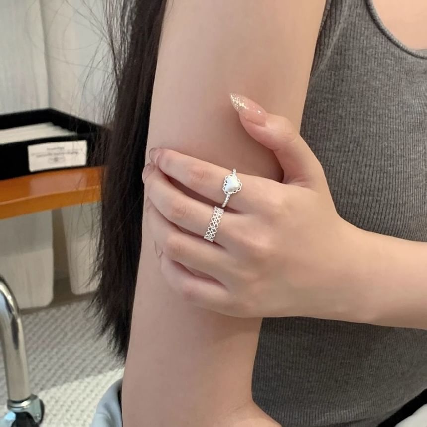 + 2: Cutout of Alloy Heart Ring Open Set