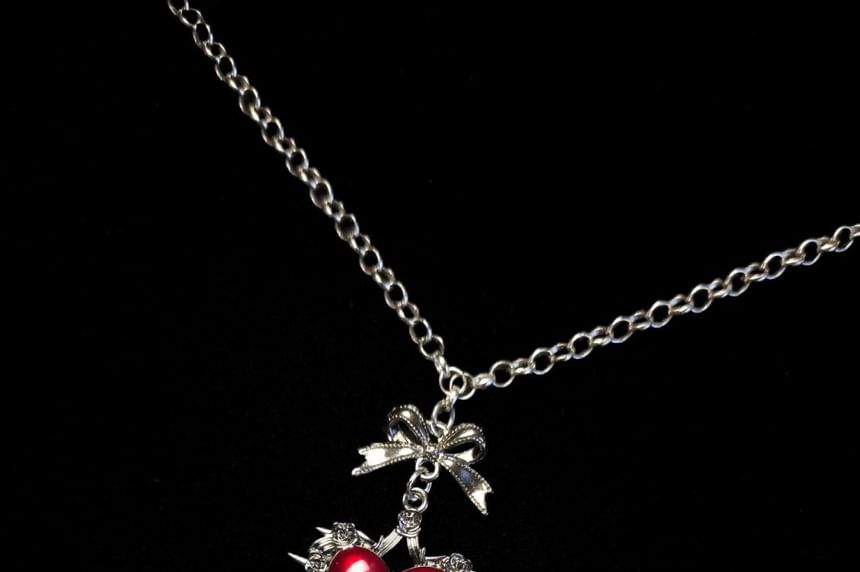 Cross Necklace Heart Alloy Pendant