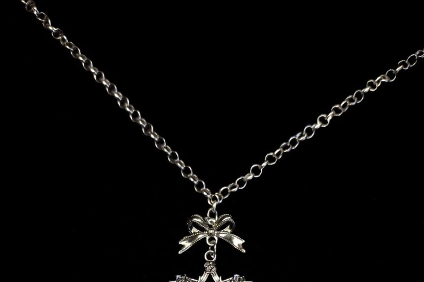 Cross Necklace Heart Alloy Pendant