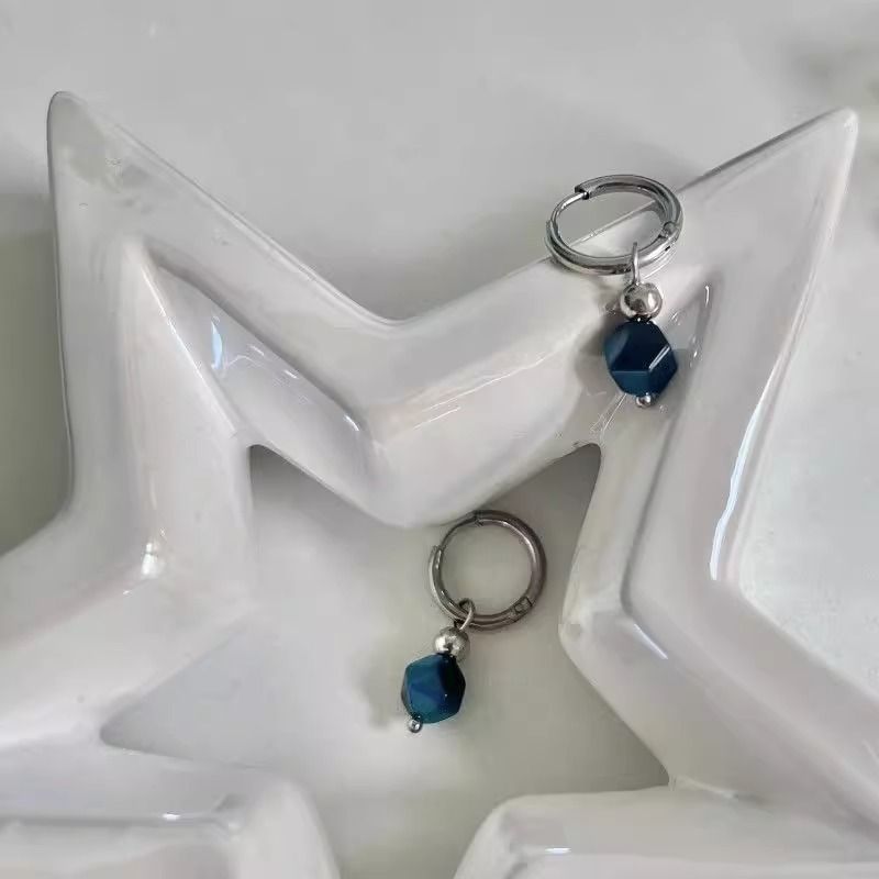 Faux Gemstone Alloy Drop Earring