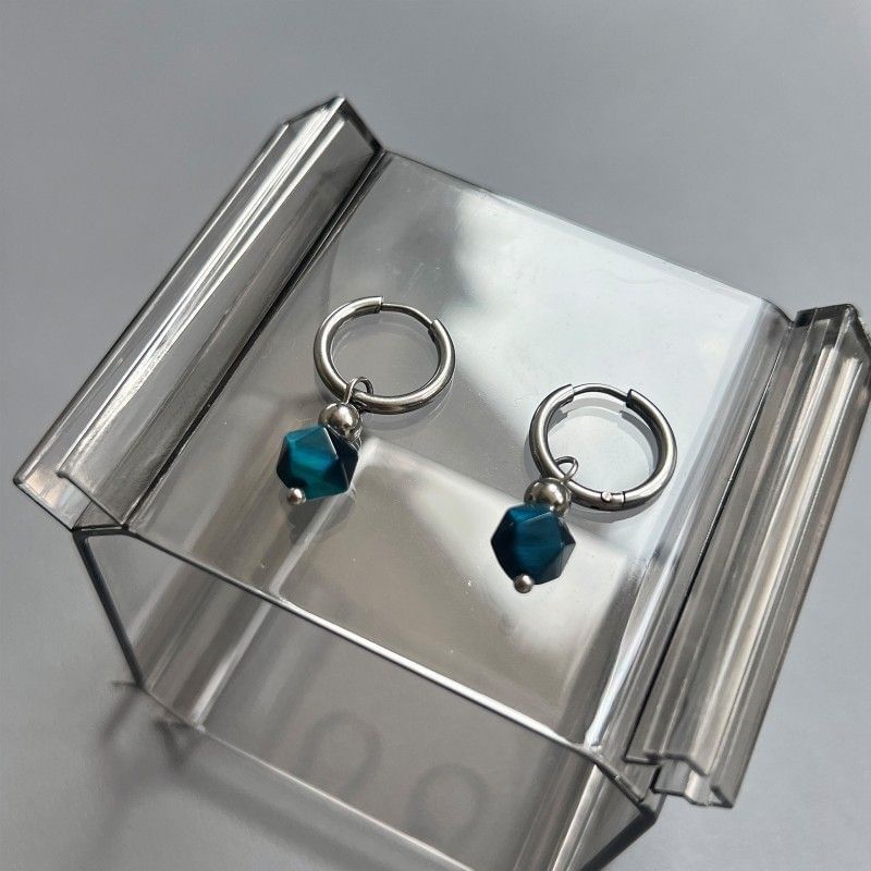 Faux Gemstone Alloy Drop Earring