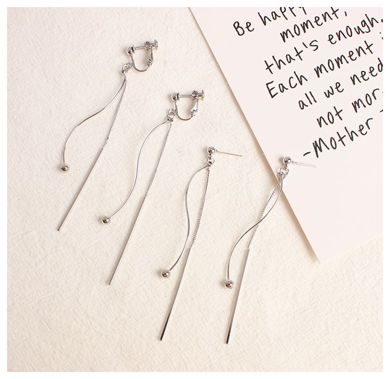 Earring Bead Clip-On Dangle / Bar